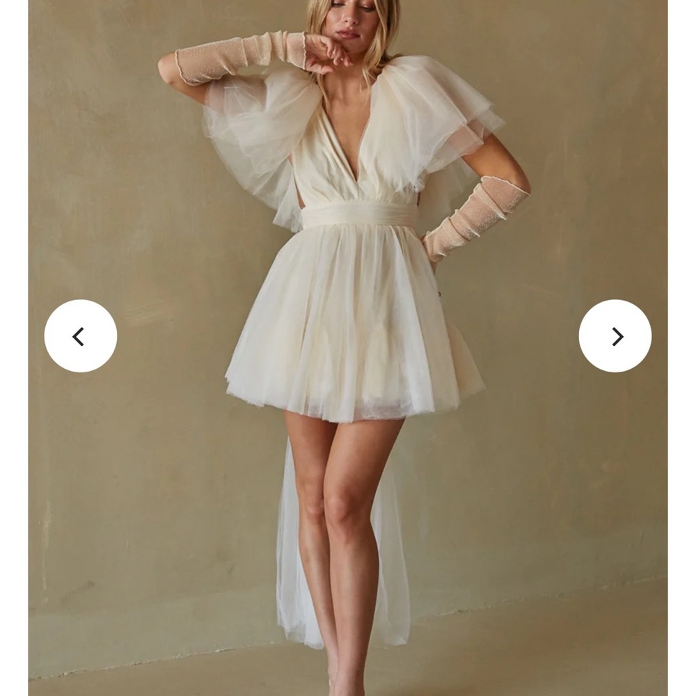 Elegant White Tulle Dress